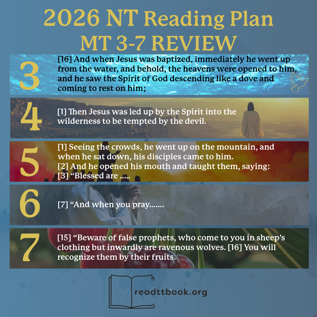 Matthew 3–7 Reflection